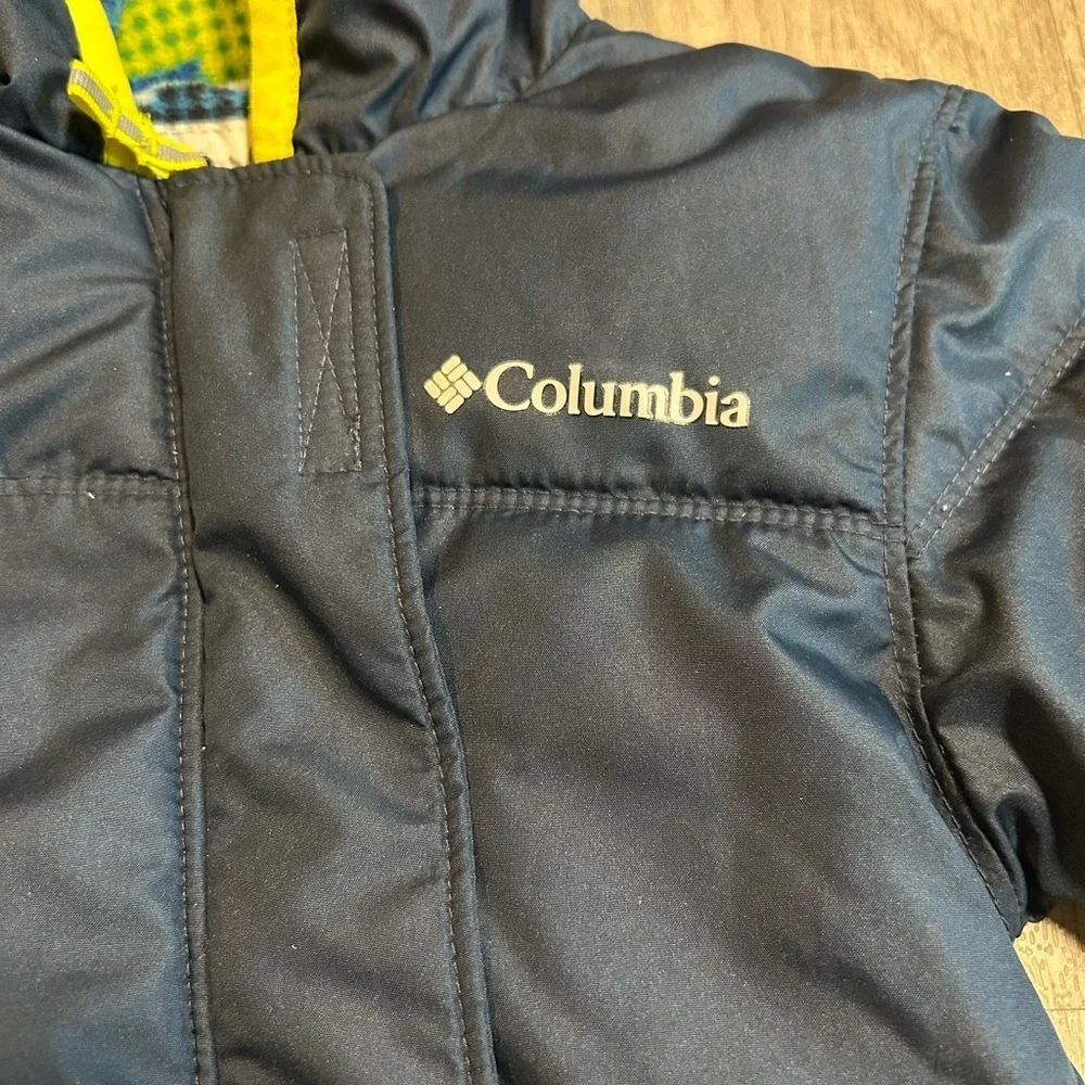 Columbia Navy Snowsuit with Yellow Trim - Infant One-Piece